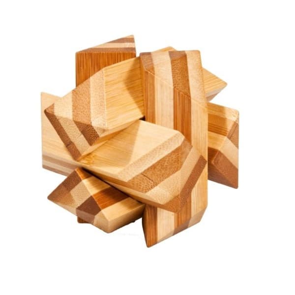 Bamboo Træpuslespil: Sammenfletning Beige