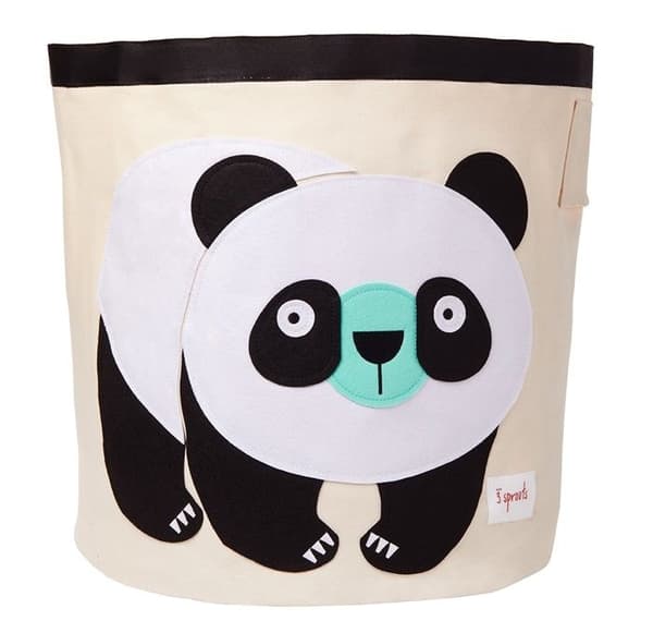 3 Sprouts - Panda Legetøjstaske - ELEMENTER TIL BØRN Svart