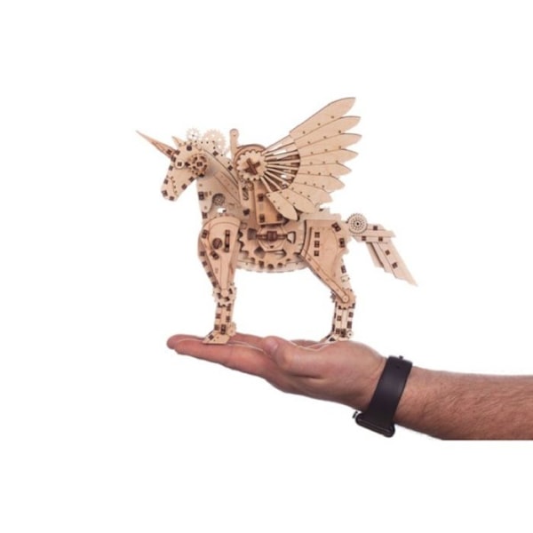 Maquette Licorne - GIGAMIC - Litet Modell - I Trä - 140 Delar - Från 7 År Beige