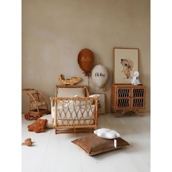 Little Lights - Crocodile Night Light Lampa naturligt trä Beige