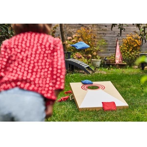 Cornhole kastspel med 8 påsar beige