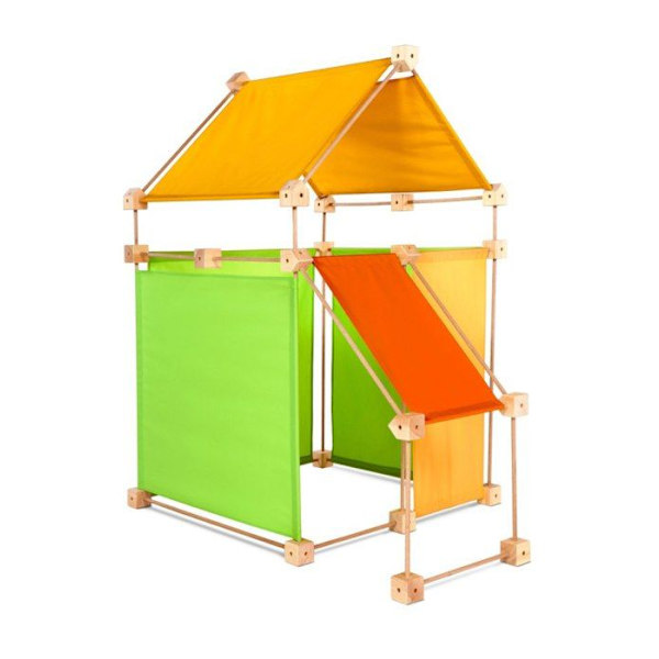 Koulutuspeli - Trigonos - Trigonos Family Color Frukto - 79 osaa - Alk. 4-vuotiaille - Puuta Gul