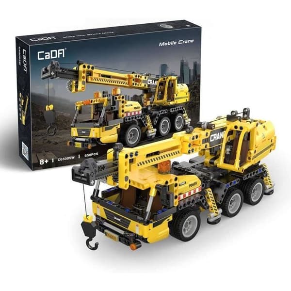 Blocs Cada C65005W Mobilkran Kranvinsj 658 dele Gul