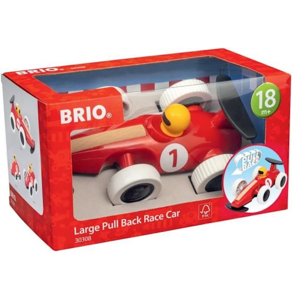 Suuri takaisinkelaava kilpa-auto - Ensimmäisen vaiheen kehityslelu -7312350303087 - Brio World Grön