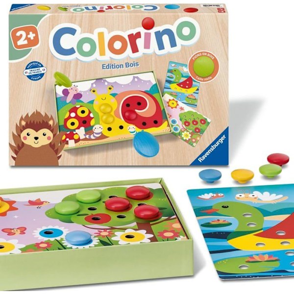 Koulutuspeli - Ravensburger - Colorino - Puupalikat - Kehittää luovuutta - Alkaen 2-vuotiaasta Beige