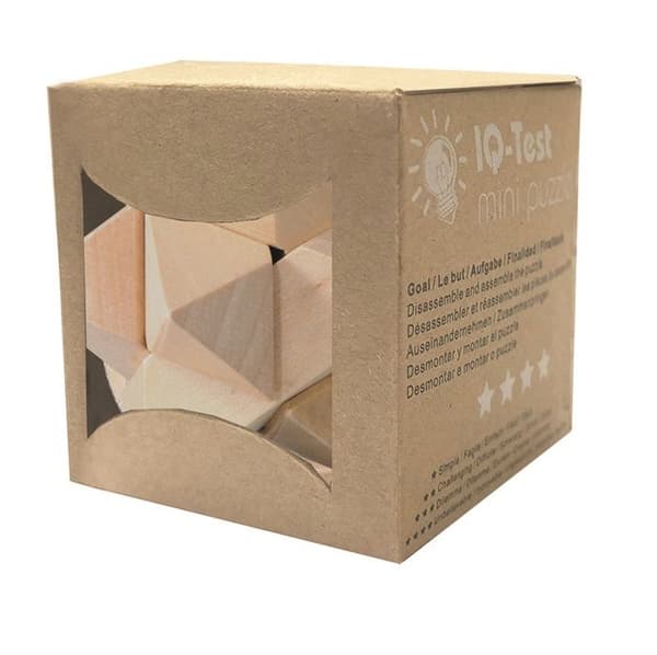 Fridolin - Mini træ puslespil Stjerne Beige