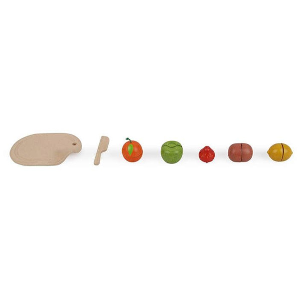 Puisetun hedelmävalikoima - PLAN TOYS - 18,5 x 7,5 x 19 cm - Sekalainen - Alkaen 18 kuukautta