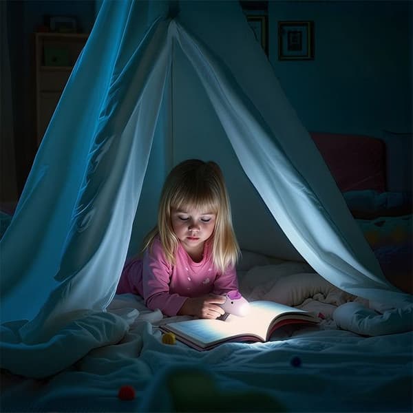 Little L | Silikonficklampor för barn Djur Rosa - TU Ros