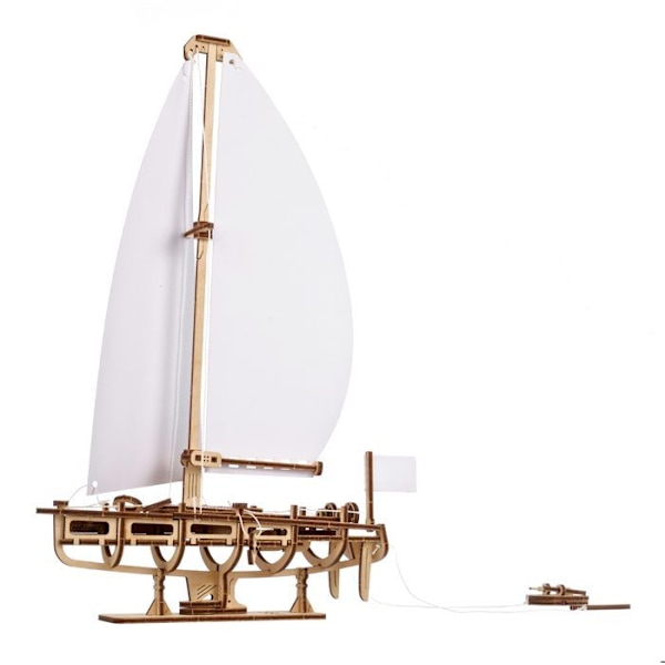 Ocean Beauty Yacht - Ugears - Puinen 3D-pohjainen palapeli Beige