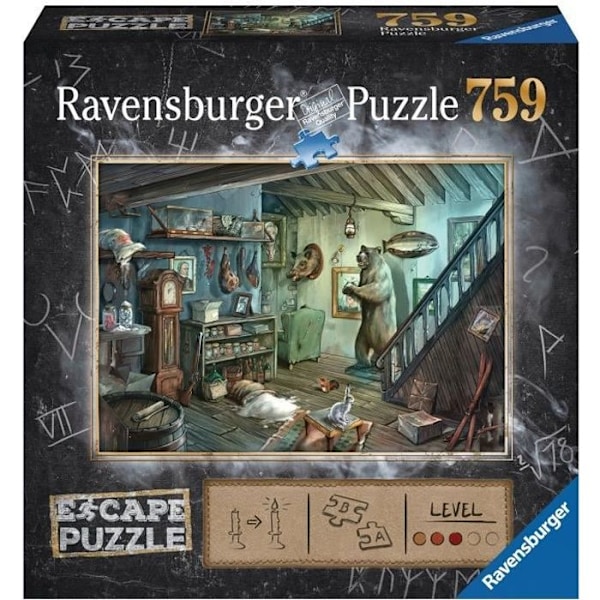 Escape-pussel - Skräckens källare - Ravensburger - Pussel Escape Game 759 bitar - Från 14 år Flerfärgad