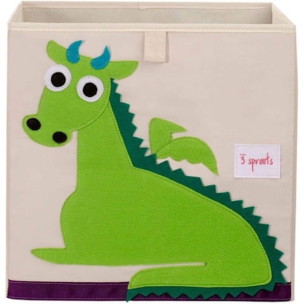 3 groddar - Dragon Storage Cube - ELEMENT FÖR BARN Grön