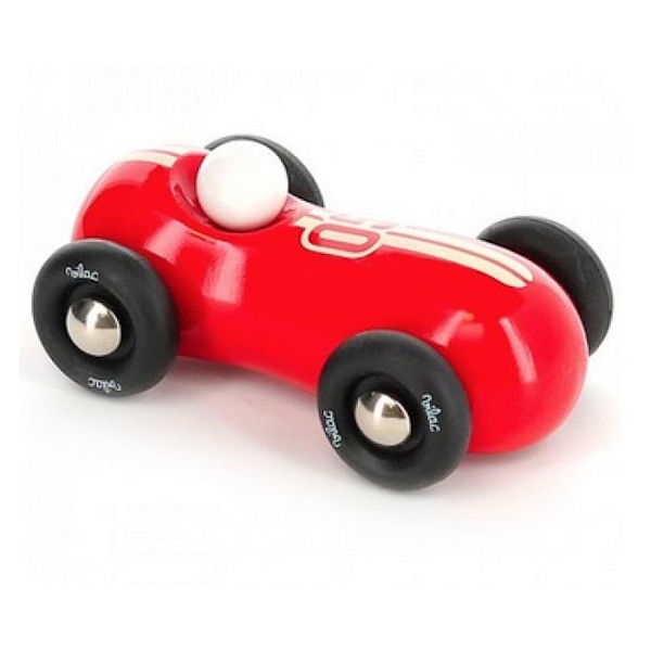 Puinen auto "Streamline Vintage" - Punainen - P 11 x L 6.5 x K 4 cm Röd