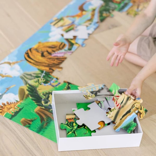 Giant Puzzle Land of Dinosaurs - Melissa & Doug - 48 bitar - Grönt och flerfärgat Flerfärgad