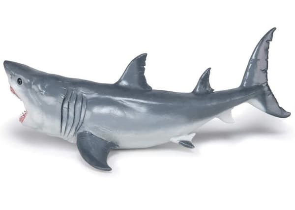 Förhistorisk figur: Megalodon Enfärgad