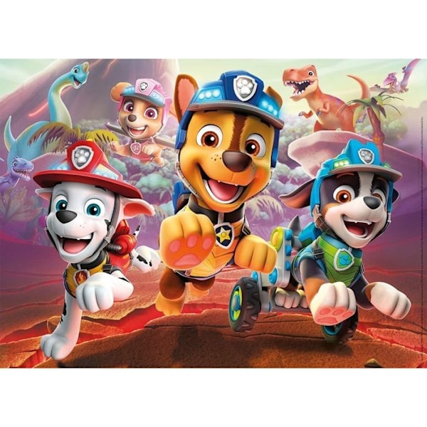 Nathan - 60 bitars pussel - PAW Patrol till dinosauriernas räddning - Barnpussel + Sorterare - Från 6 år Blå