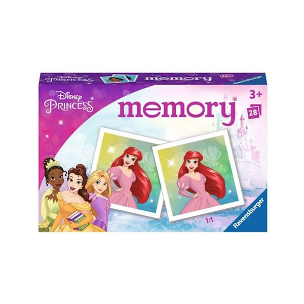 Spelkort Memory Game Disney Princesses RAVENSBURGER familjebrädspel Rosa