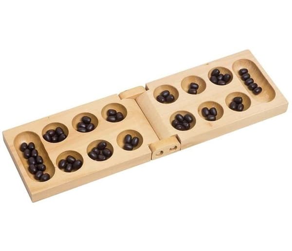 Spilleplade - GOKI - Kalaha - 2 spillere eller flere - Brætspil - 20 min Beige