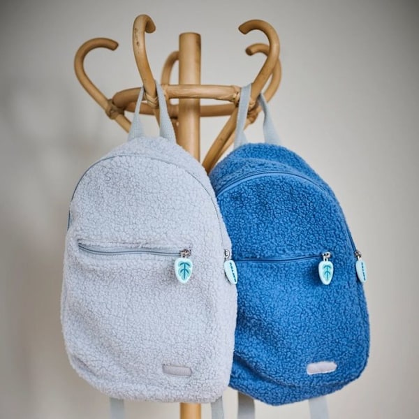 Barnryggsäck - Nattou - Grå nalle - 28x23x14 cm - Bekväm - Maskintvättbar Grå