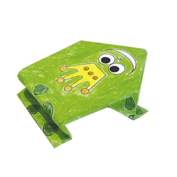Kit Origami - Fridolin - Groda - 20 Ark - 15x15 cm - För Barn från 6 år Grön