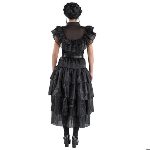 Svart balklänning för tjejer - CHAKS - onsdag - Halloween - 11/12 år 152cm svart 11-12 år gammal