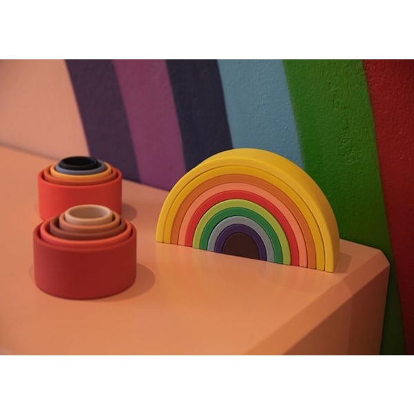 Little L - Multicolored Silicone Rainbow - COOL KIDS PROJEKT Gul