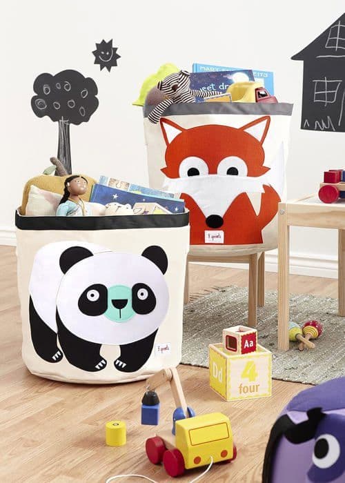 3 Sprouts - Panda Legetøjstaske - ELEMENTER TIL BØRN Svart