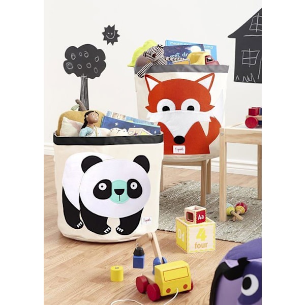 3 Sprouts - Panda-leikkikassi - ELEMENTIT LAPSILLE Svart