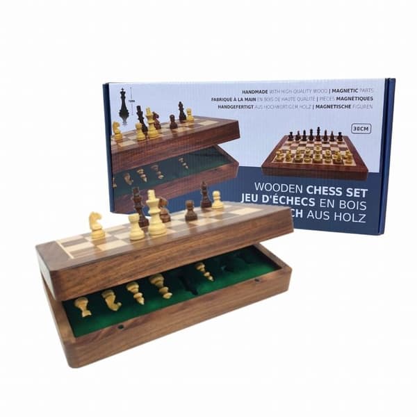 FÄLLBART SCHACKBRÄDE 30CM KUNG 56MM Flerfärgad