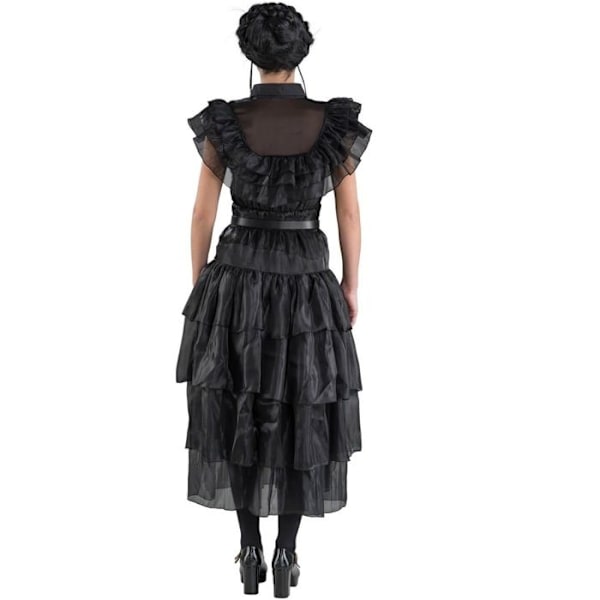 Svart bollklänning för barn onsdag från Addams Family CHAKS - Storlek 13/14 år 164cm - Halloween svart 13-14 år gammal
