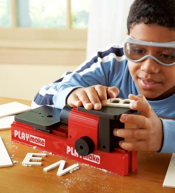 The Cool Tool - PLAYmake 4 in 1 Woodworking Workshop Röd