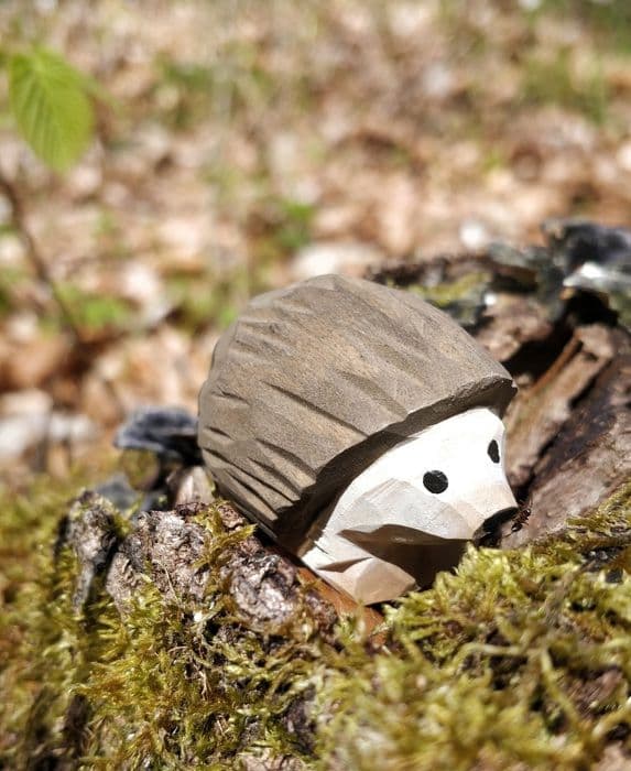 Wudimals - Figurine pindsvin - K-PLAY kastanj