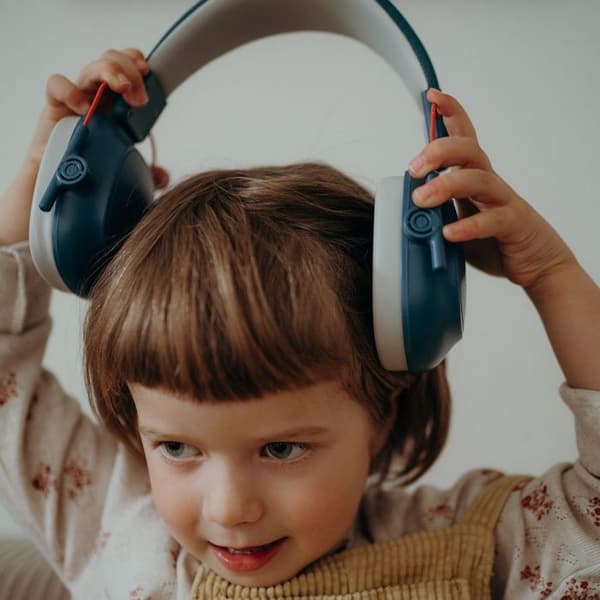 Lydisolerende headset til børn - Kidywolf - Kidynoise - Blå - Lydreduktion op til 25 dB - Sammenklappelig Blå