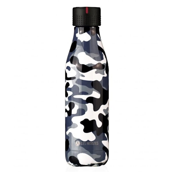 'LES ARTISTES PARIS Isoterminen pullo 50 cL Pullo' up Armée bleue A-8162' Svart, grått och vitt