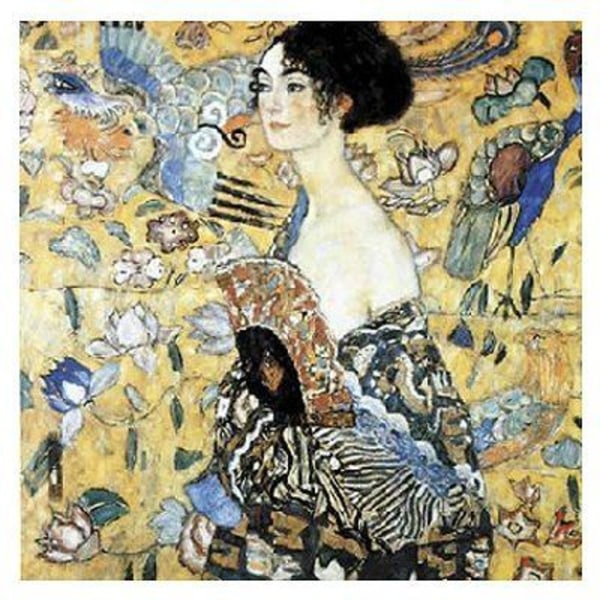 Pussel med 350 bitar - Klimt: The Lady with the Fan