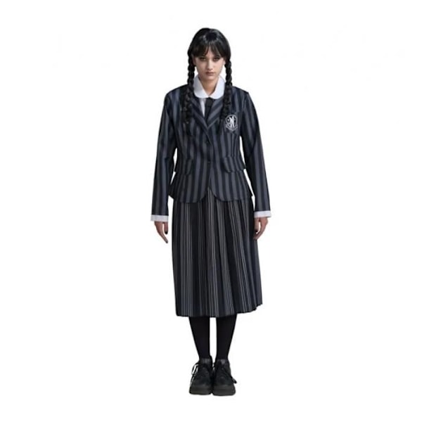 Onsdag Addams Uniform Costume - Netflix onsdagslicens - Girl - Svart Svart 13-14 år gammal