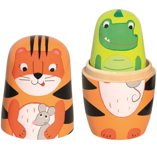 Goki - Matryoshka-dockor Tiger Tavi och hans vänner - GOLLNEST & KIESEL Orange