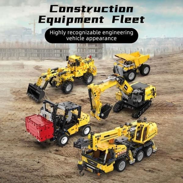 Blocs Cada C65005W Mobilkran Kranvinsj 658 dele Gul