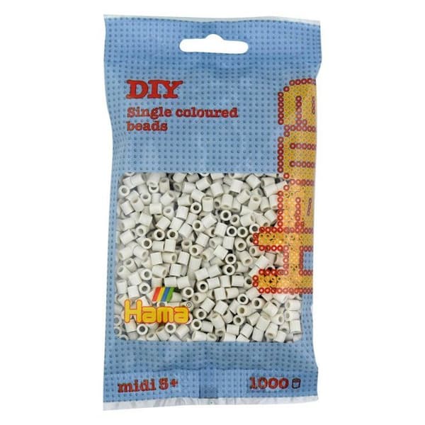Hama - Hama Standard MIDI perler til strygning (ø5 mm) - kalkhvid Hvid