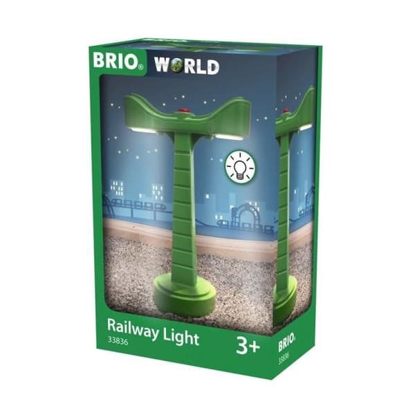rautatievalaistus puujunaratkaisulle - BRIO WORLD - Kaksoisvalaistus - BRIO World -rata Blå