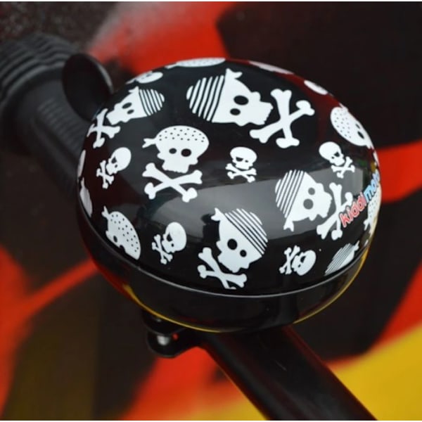 Kiddimoto - Sonnette Pyörä Skullz Svart