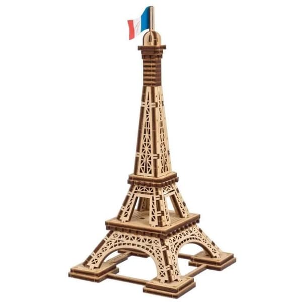 Paris Tårn - Ugears - 3D puslespil i træ beige