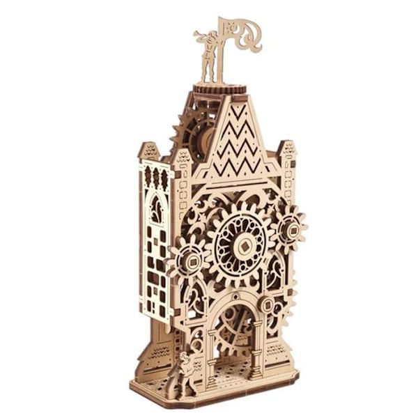 Miniatyrmodell i trä: Gamal klocktorn Beige