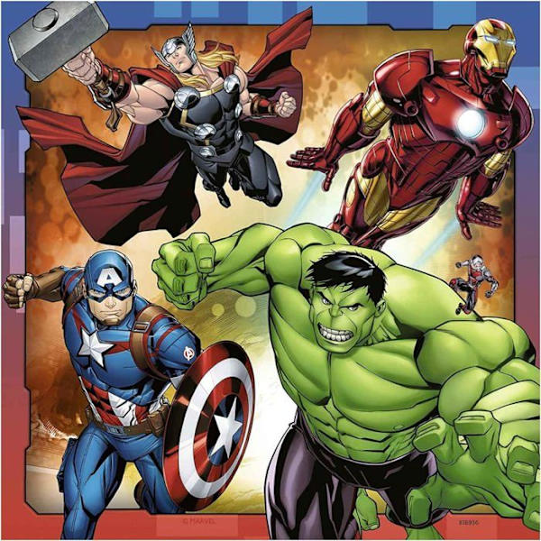 Ravensburger Avengers 3x49 pusselbitar för barn från 5 år och uppåt Blå