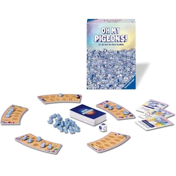 Ravensburgerin tunnelmapeli Oh My Pigeons Blå