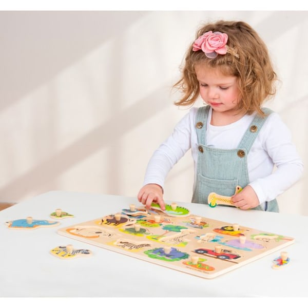 Nya klassiska leksaker - Stort Safaripussel 16 st Beige