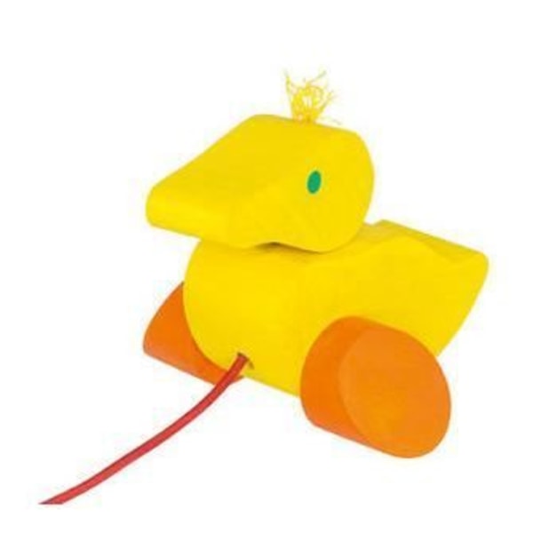 Duck pull leksak SELECTA - Gul och orange - Blandad - 12 månader och över - Trä