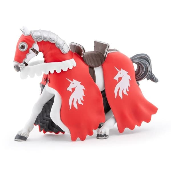Papo - Figurine Hest af den røde enhjørningsridder Röd