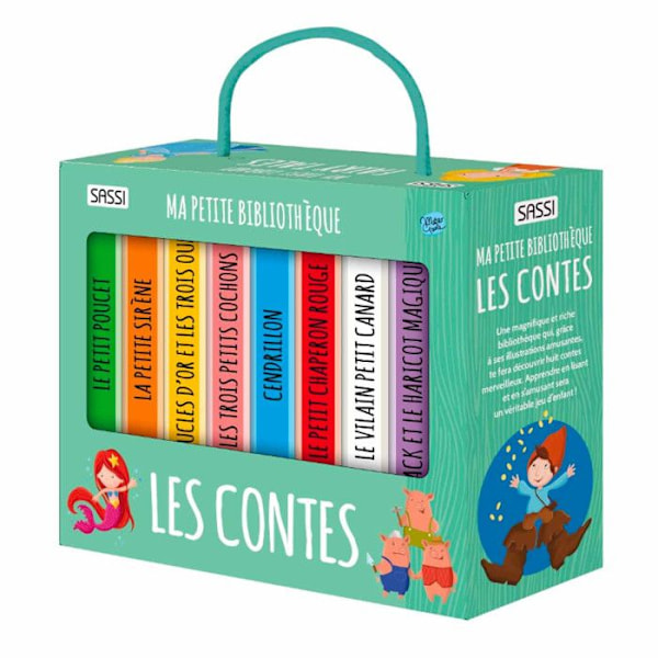 8 kirjan paketti Ma petite bibliothèque Les contes Flerfärgad