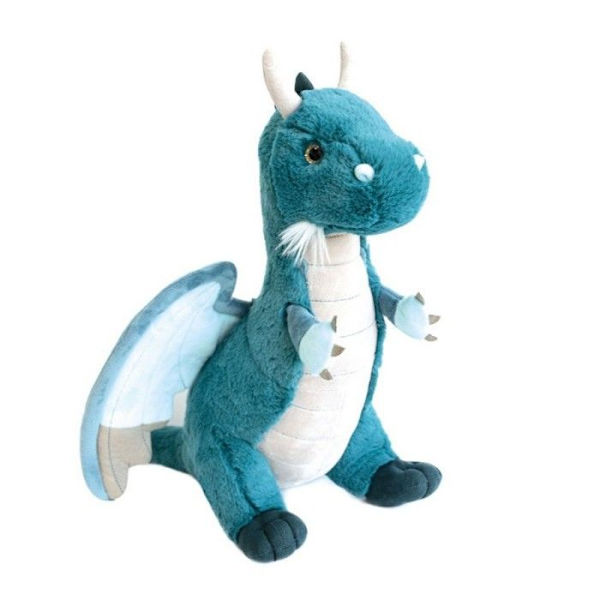 Histoire d'Ours - Smaragdin Pehmolelu Lo Dragon 40 cm - DOUDOU JA KUMPPANIT Blå