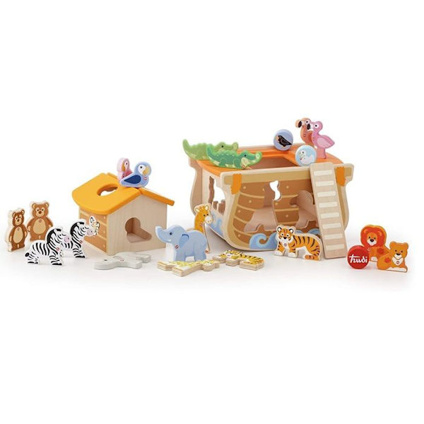 Rakennuspeli - SEVI - Ark by Noah junior - 24 kpl - Puu - Mixed Flerfärgad